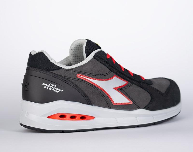 Diadora werkschoenen laag grijs 176221 S3 SRC zijkant achter