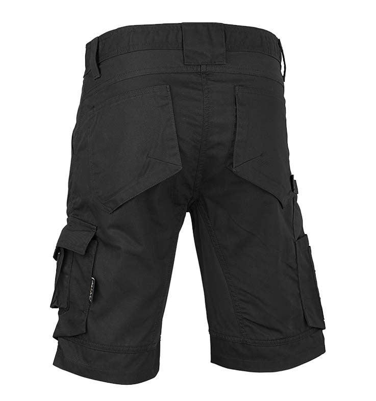 4-Work Korte werkbroek stretch Marbella zwart achterkant