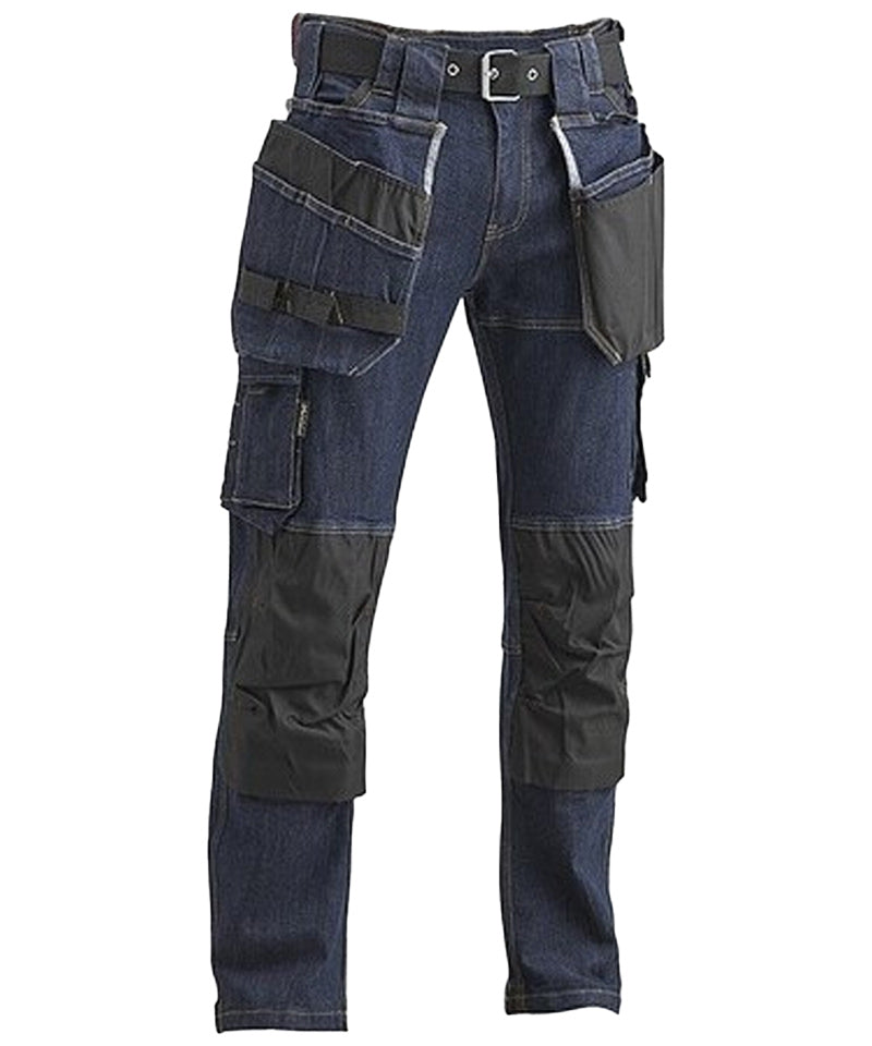 DASSY Melbourne Stretch Spijker Werkbroek Marineblauw/Zwart DASSY Melbourne Stretch Spijker Werkbroek Marineblauw/Zwart