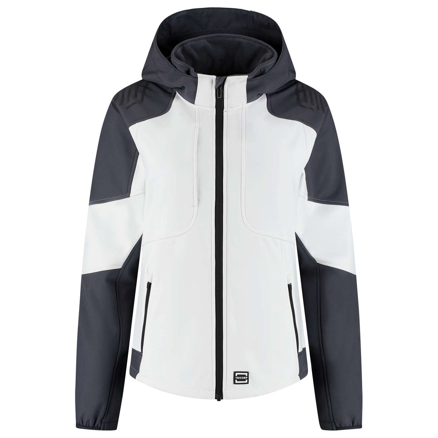 Tricorp Softshell Capuchon Bicolor Redefined Dames 406119 Wit-Grijs