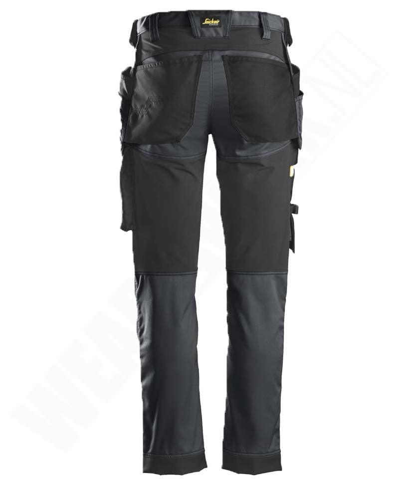 Stretch werkbroek Snickers 6241 grijs achterkant