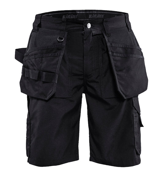 Korte werkbroek blaklader 1526 zwart voorkant