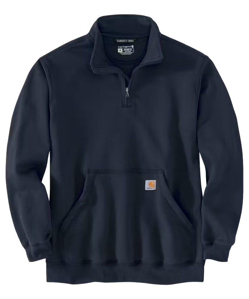 Zipneck sweater Carhartt Mock navy voorkant