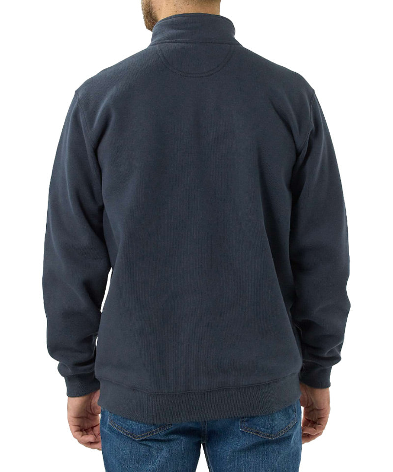Zipneck sweater Carhartt Mock aan achterkant