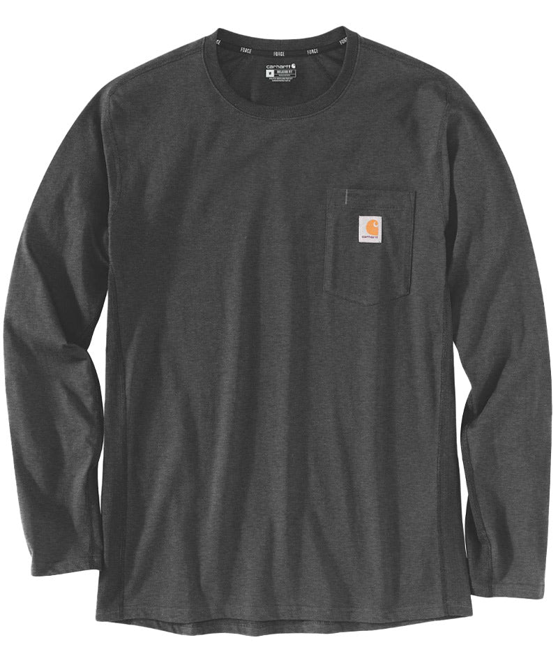 Carhartt t-shirt Force Flex lange mouwen grijs