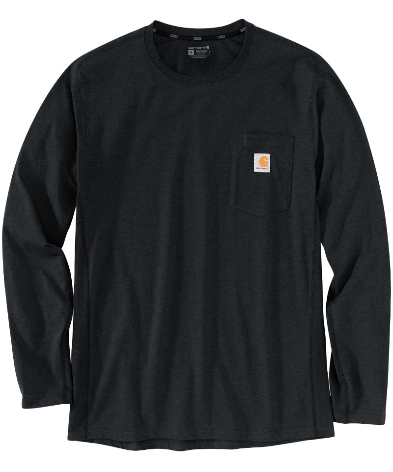 Carhartt t-shirt Force Flex lange mouwen zwart