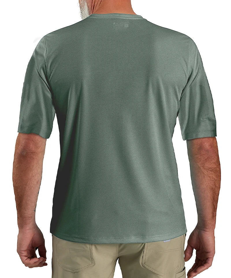 Carhartt Force Sun Defender™ Relaxed Logo T-Shirt achterkant model