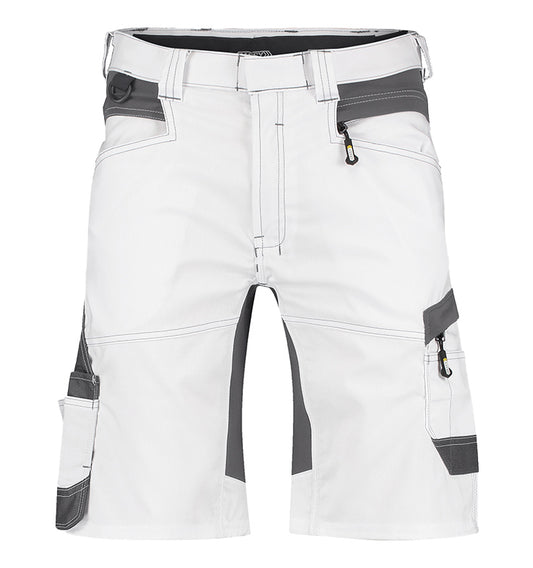 Korte werkbroek Dassy Axis stretch wit voorkant