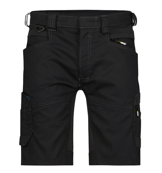 Korte werkbroek Dassy Axis stretch zwart voorkant