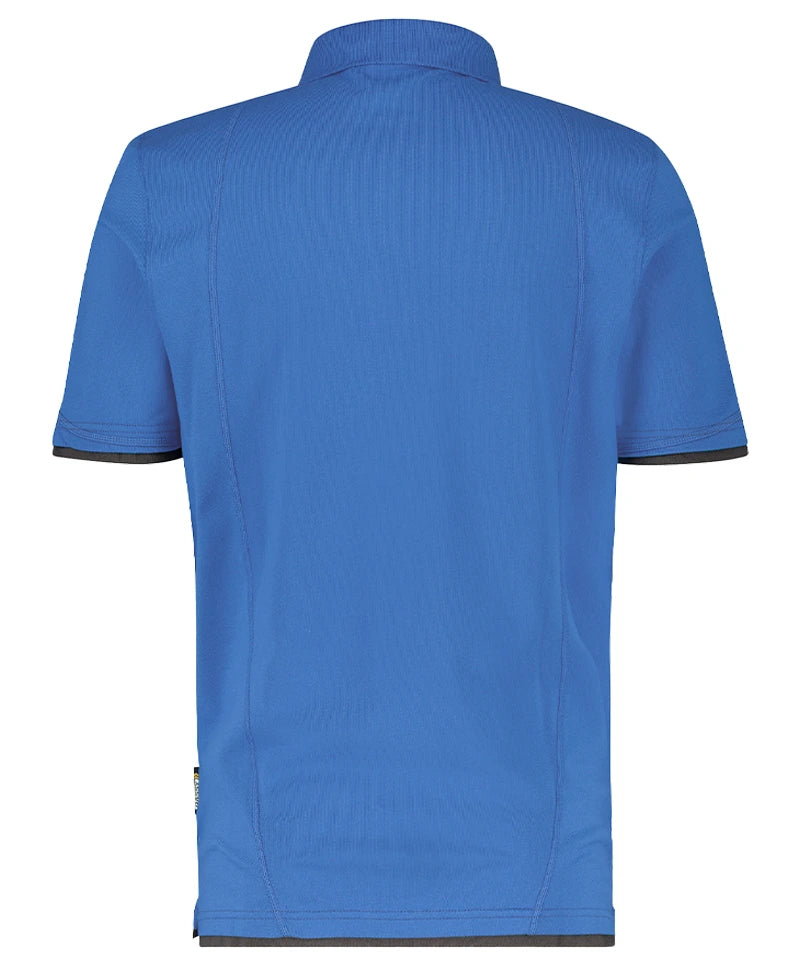 Poloshirt Dassy Orbital blauw grijs achterkant