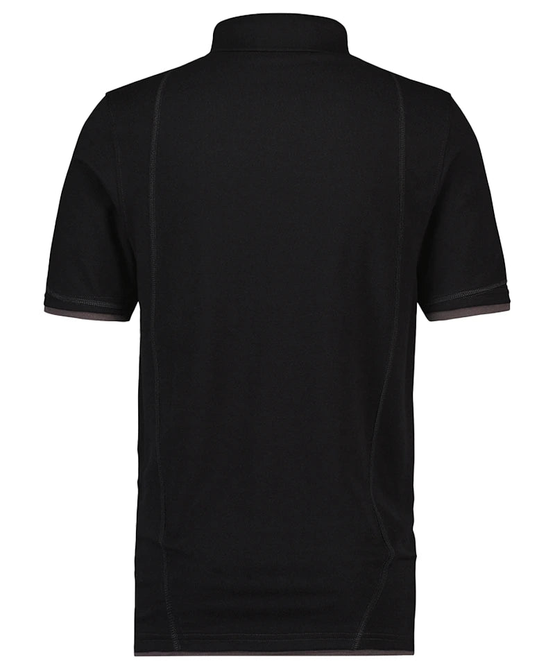 Poloshirt Dassy Orbital achterkant zwart grijs