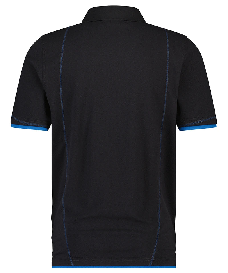 Poloshirt Dassy Orbital zwart blauw achterkant