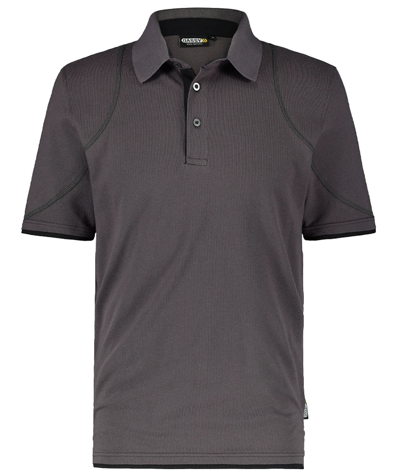 Poloshirt Dassy Orbital antraciet zwart