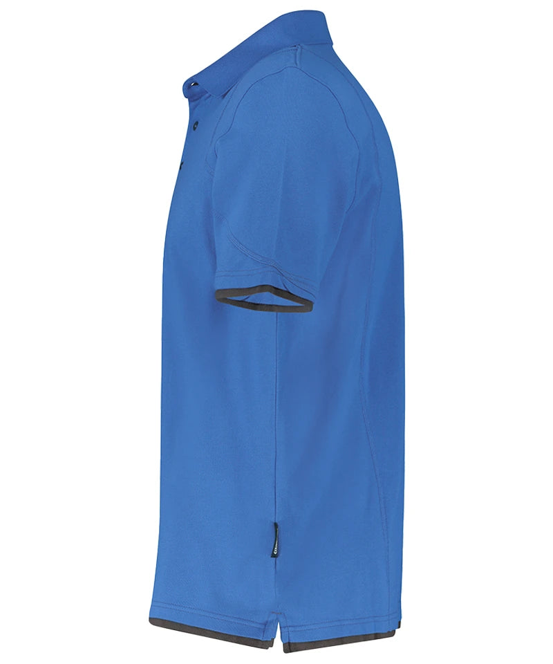 Poloshirt Dassy Orbital blauw grijs zijkant