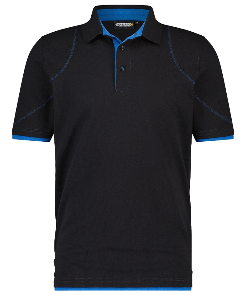 Poloshirt Dassy Orbital zwart blauw