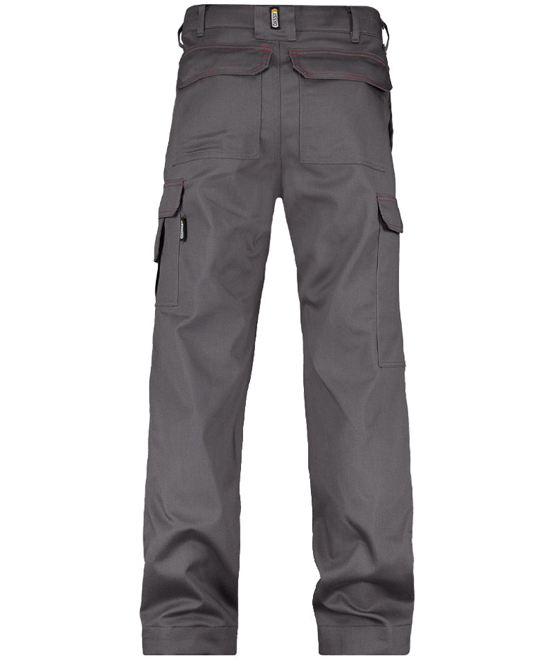 Vlamvertragende werkbroek Dassy Arizona grijs achterkant