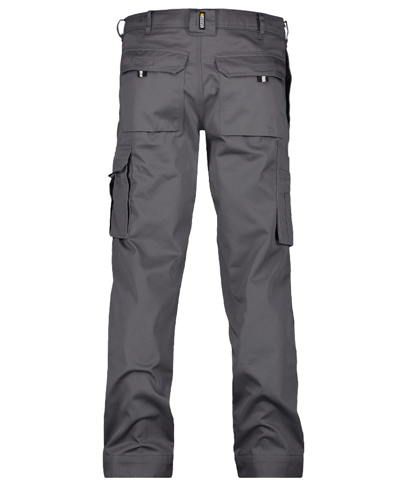 Werkbroek Dassy Miami 100% katoen grijs achterkant