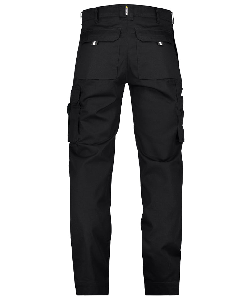 Werkbroek Dassy Miami 100% katoen zwart achterkant
