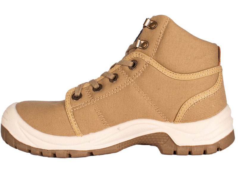 Safety Jogger werkschoenen S1P SRC Desert Khaky zijkant links