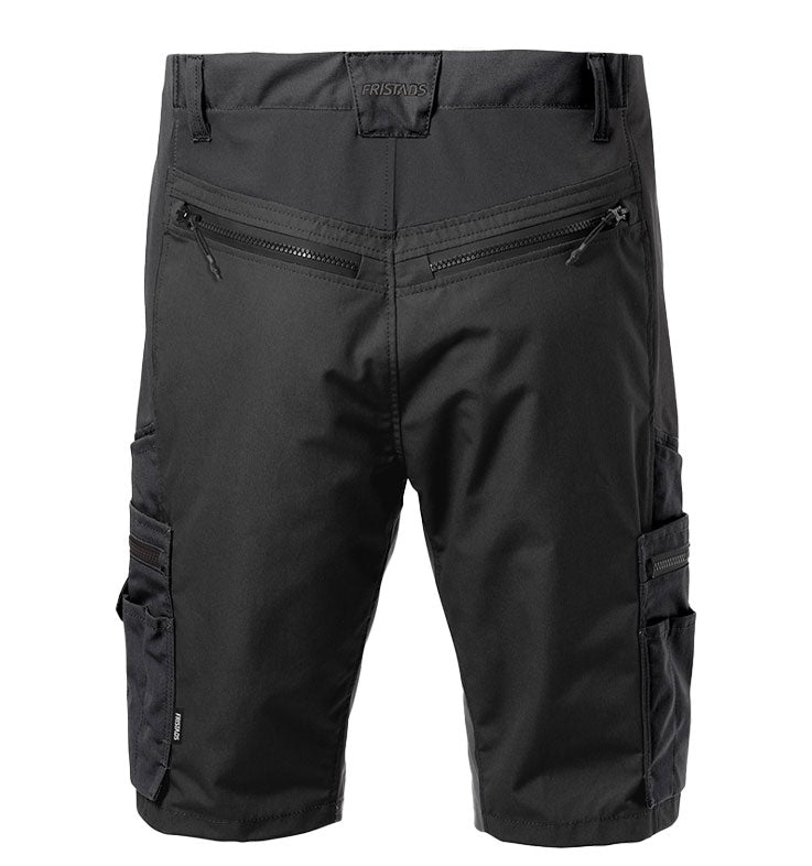 Korte stretch werkbroek Fristads 2702 zwart achterkant