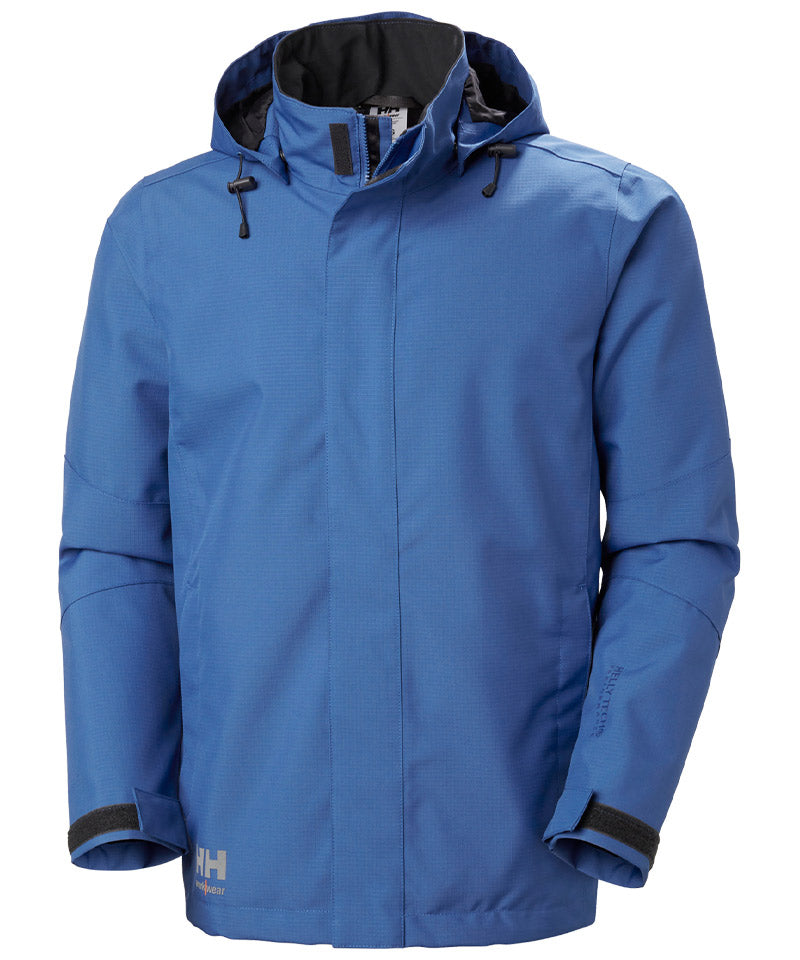 Shell jas Oxford Helly Hansen blauw voorkant