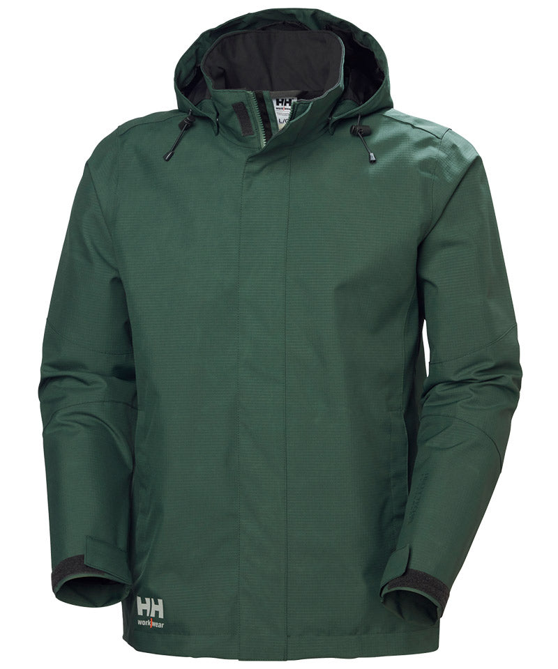 Shell jas Oxford Helly Hansengroen voorkant