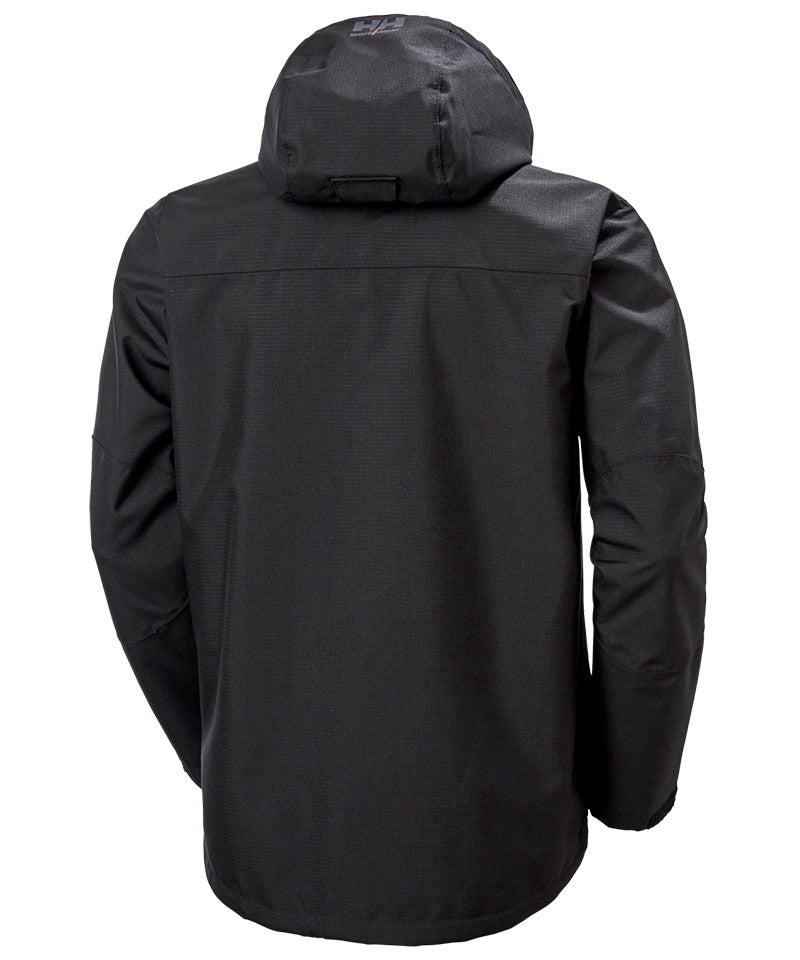 Shell jas Oxford Helly Hansen zwart achterkant