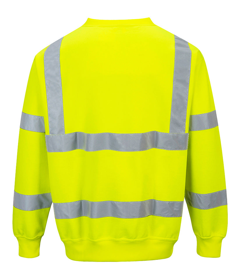 High-Visibility Sweater Geel Achterkant