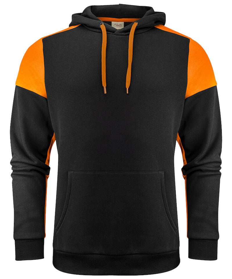 Hoodie Printer Prime Zwart-Oranje voorkant