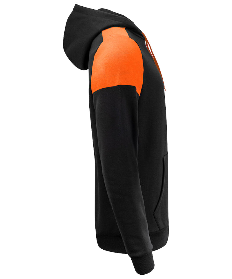 Hoodie Printer Prime Zwart-Oranje zijkant