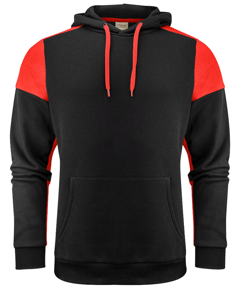 Hoodie Printer Prime Zwart-Rood voorkant