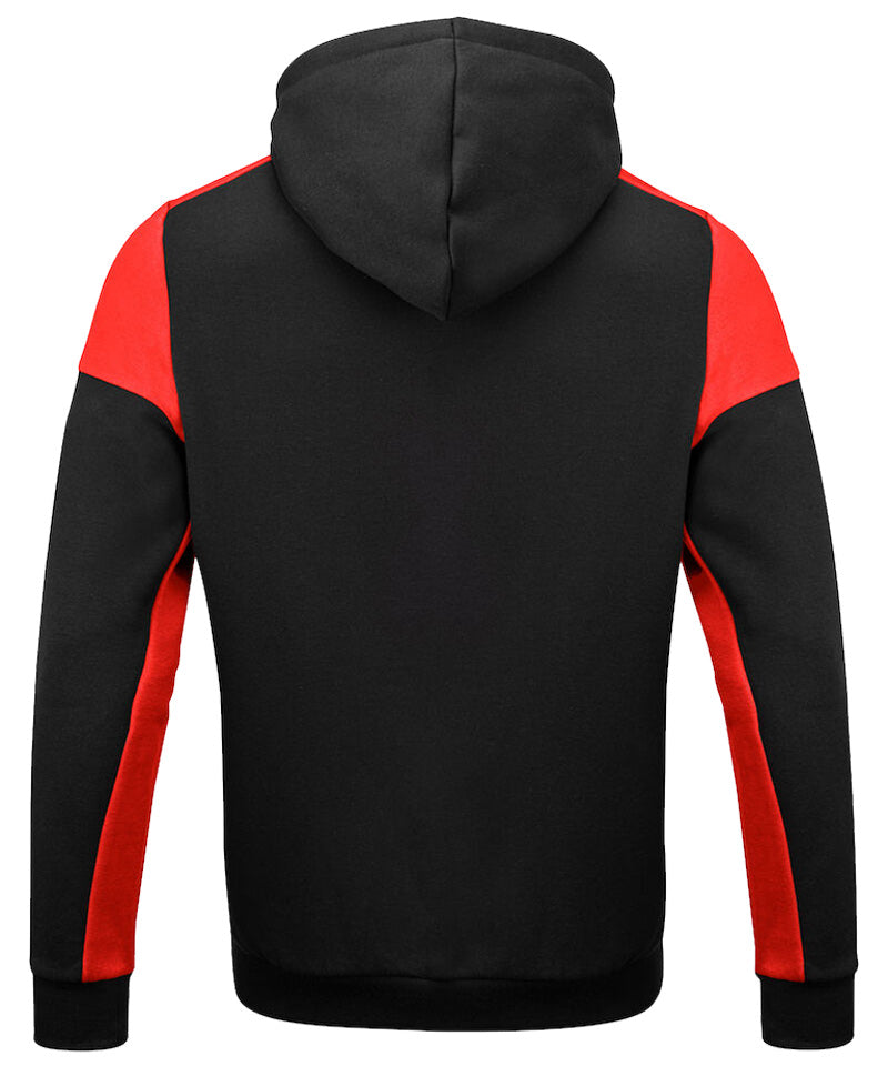 Hoodie Printer Prime Zwart-Rood achterkant