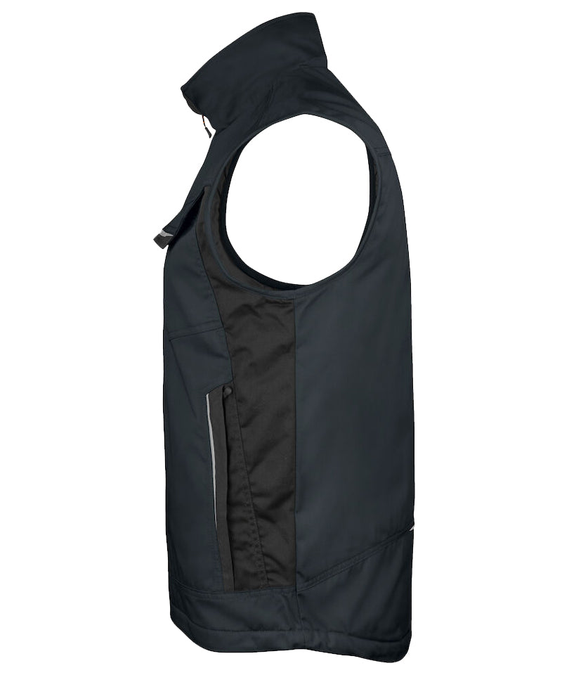Jobman Gevoerde Bodywarmer 7517 Zwart zijkant