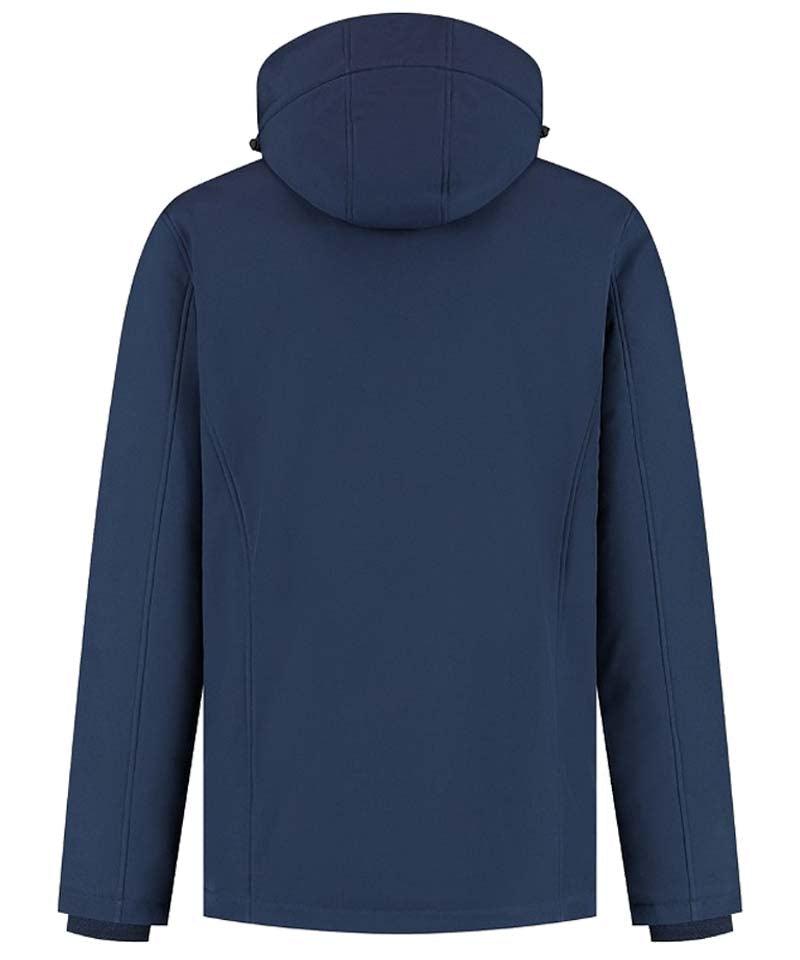 Gevoerde softshell jas Lemon & Soda 4855 navy achterkant