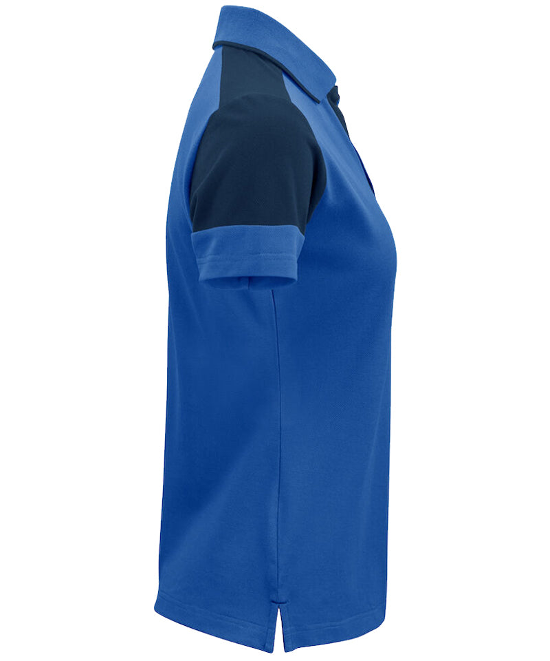 Poloshirt Dames Printer Prime Blauw-Navy zijkant