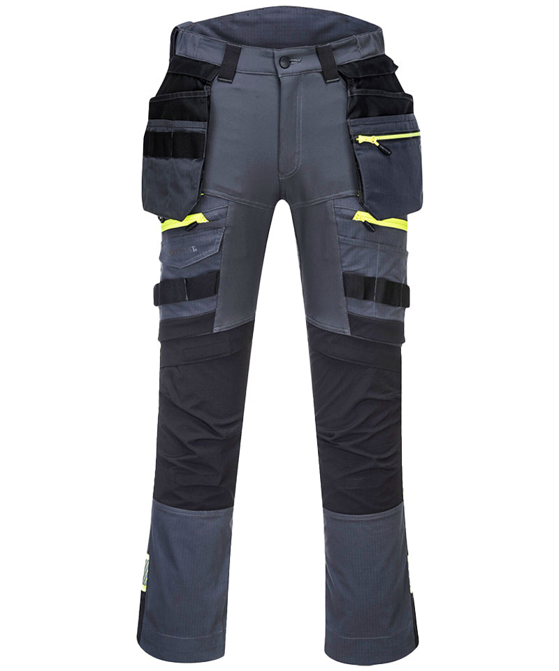 Werkbroek Portwest DX440 stretch grijs voorkant