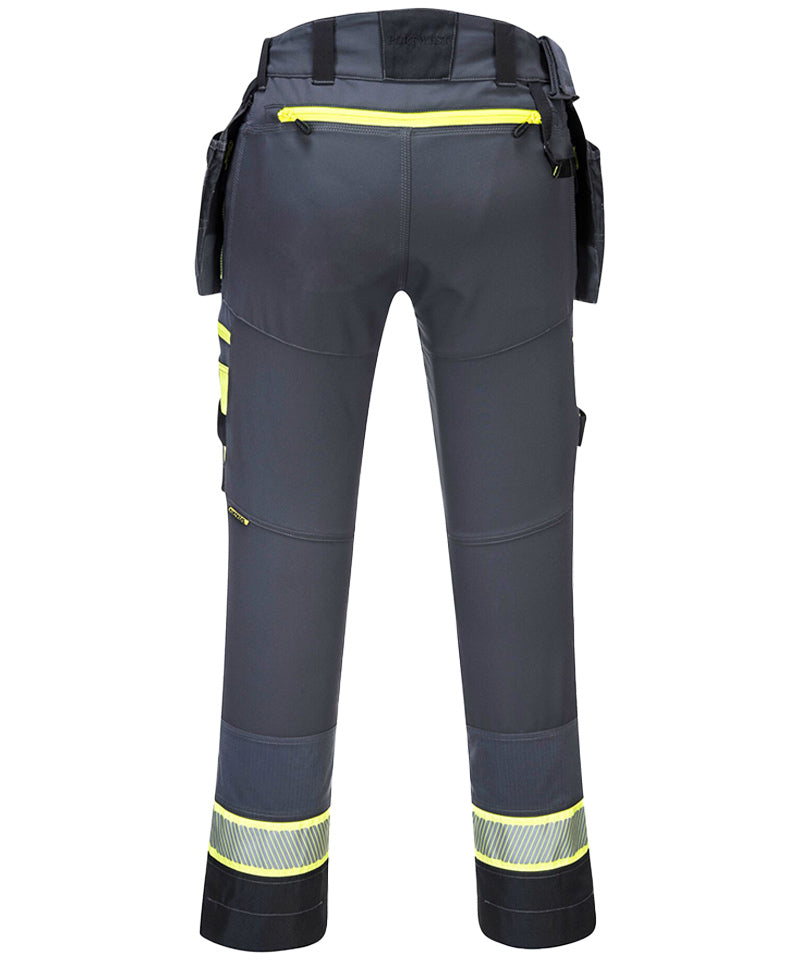 Werkbroek Portwest DX440 stretch grijs achterkant