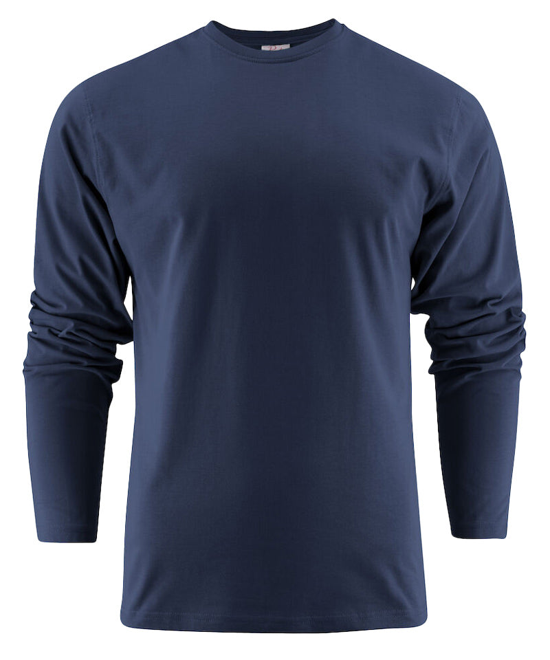 Printer Heavier T-shirt met lange mouwen Navy