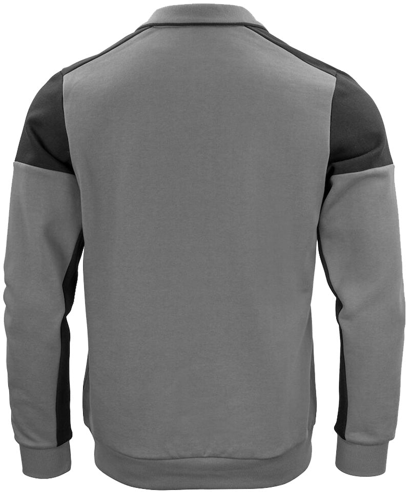Polosweater Printer Prime Grijs-Zwart achterkant