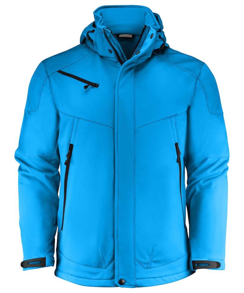 Gevoerde softshell jas Printer Skeleton blauw