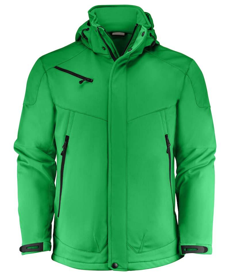 Gevoerde softshell jas Printer Skeleton groen