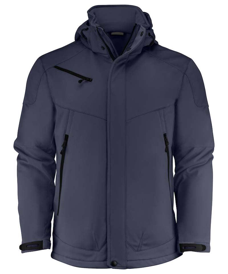 Gevoerde softshell jas Printer Skeleton navy