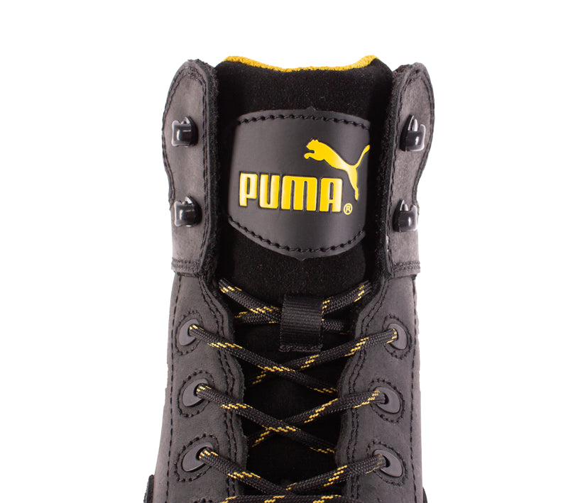 Puma werkschoenen Borneo Mid S3 SRC HRO 63041-1 logo en veters details
