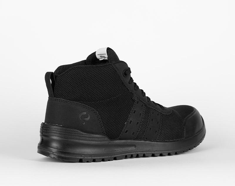 Quick werkschoenen S1P SRC Sprint Dark hoog achterkant zijkant