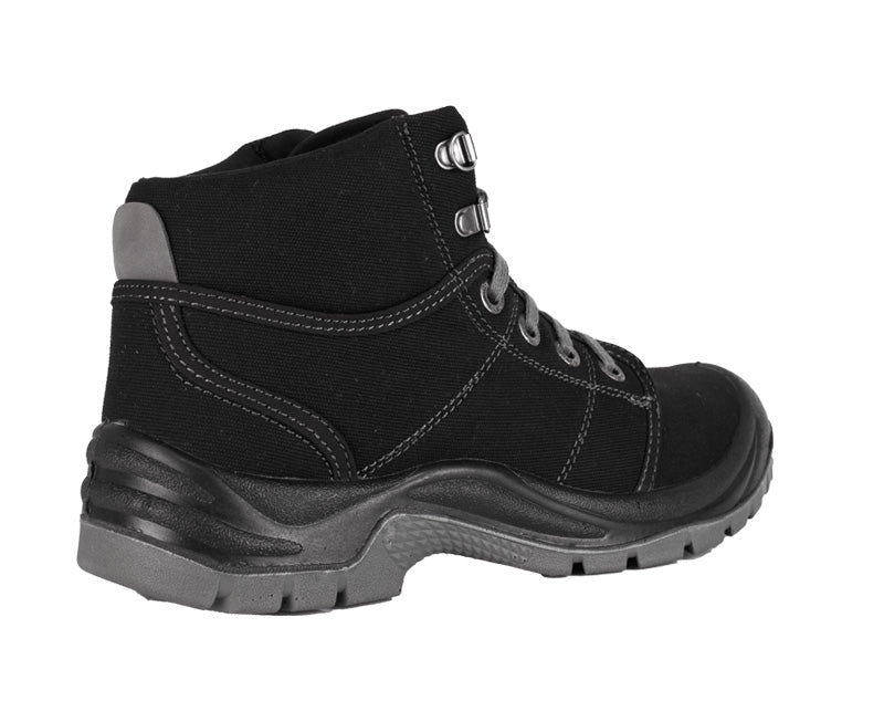 Safety Jogger werkschoenen S1P SRC Desert Zwart schuinachterkant