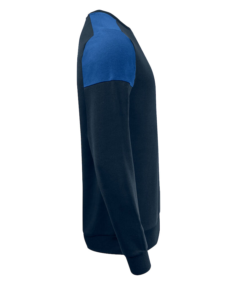 Sweater Printer Prime Navy-Blauw zijkant