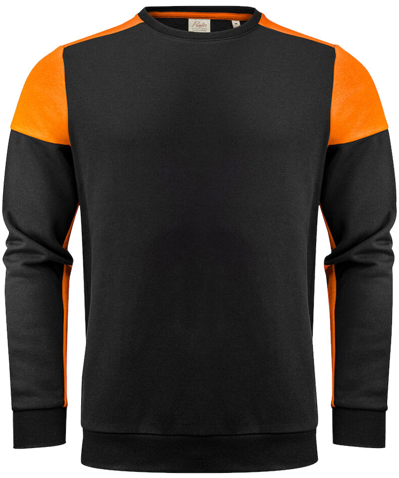 Sweater Printer Prime Zwart-Oranje voorkant