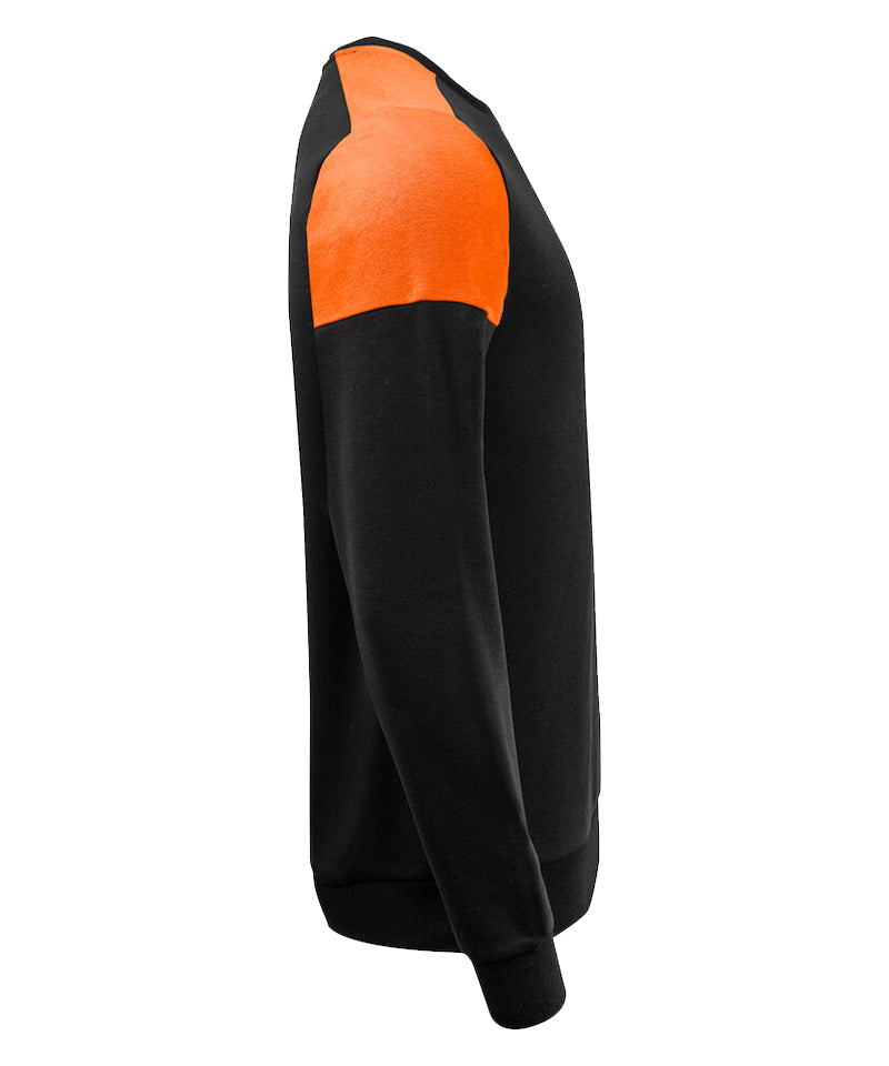 Sweater Printer Prime Zwart-Oranje zijkant