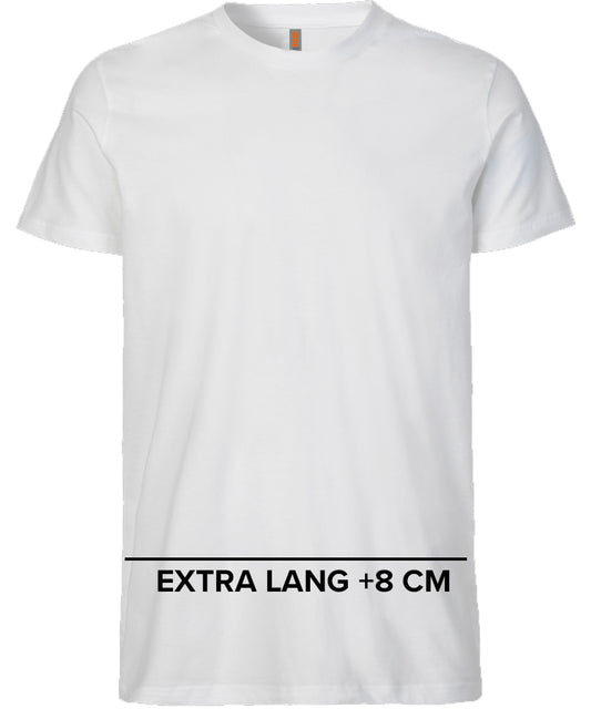 T-shirt extra lang W2wear wit voorkant