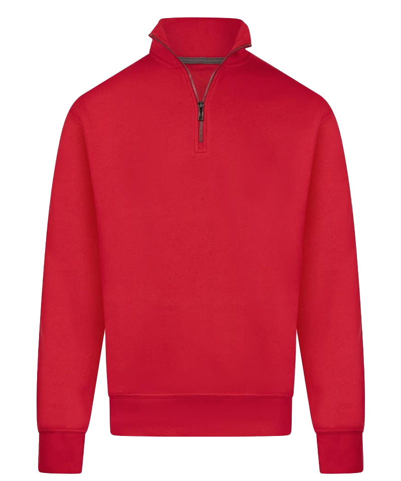 Zipneck sweater Back to basics Rood